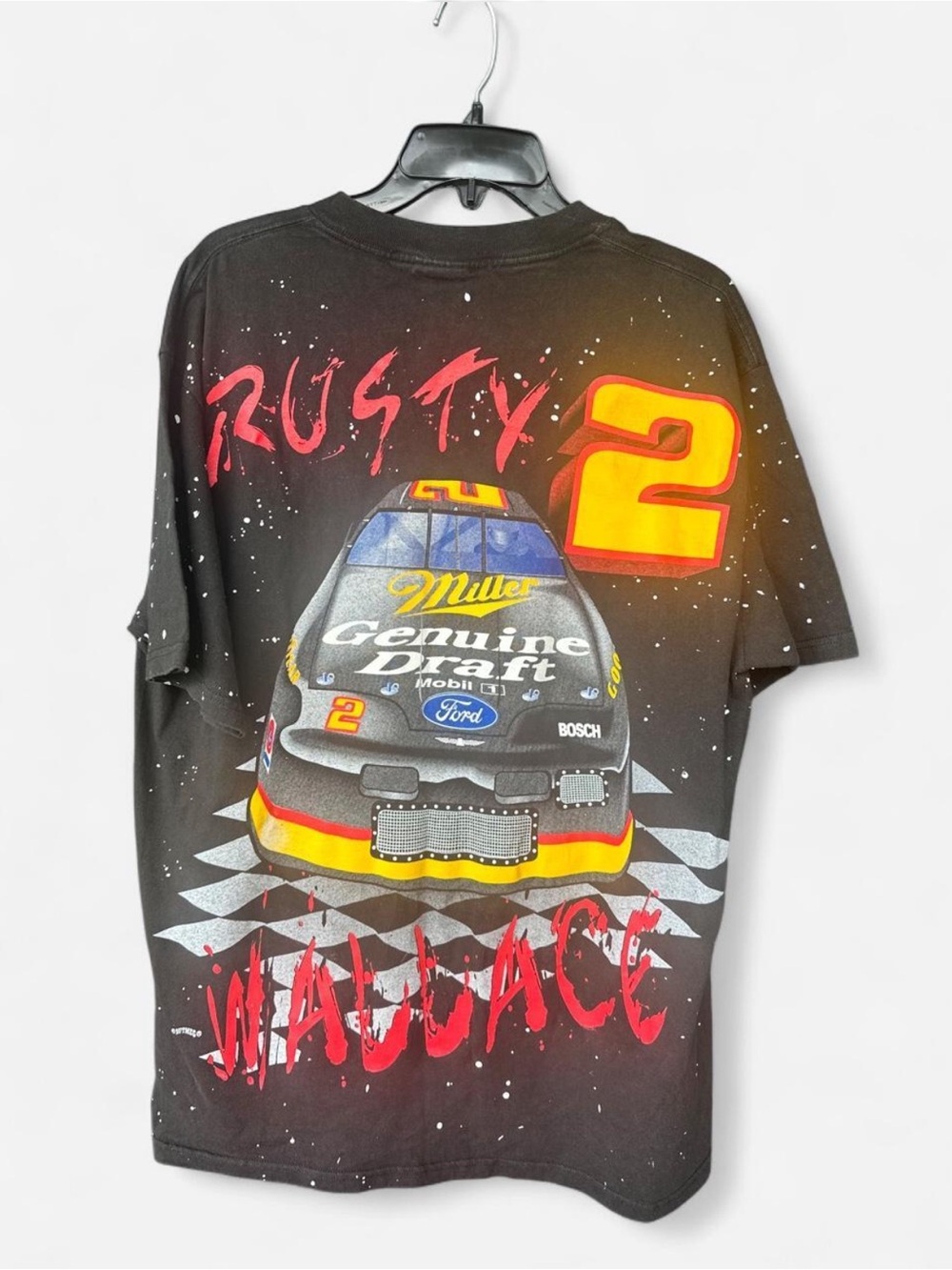 Rusty Wallace #2 Midnight Rider Racing Graphic Tee - Black - Picture 2 of 4